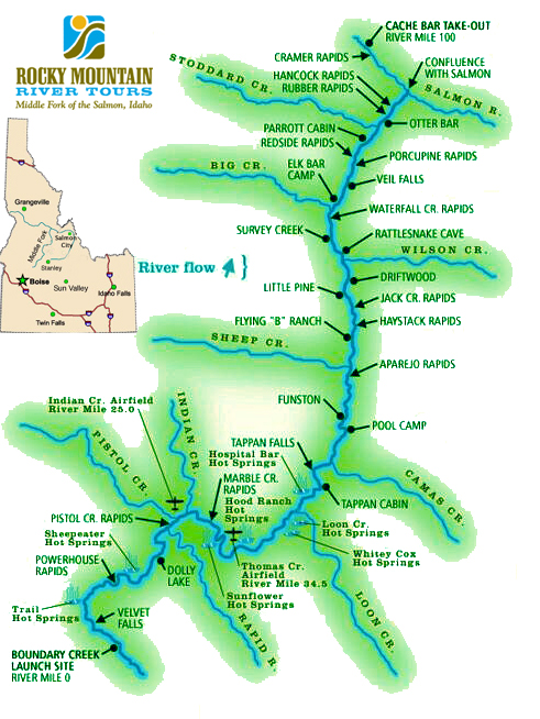 Middle Fork of the Salmon Map